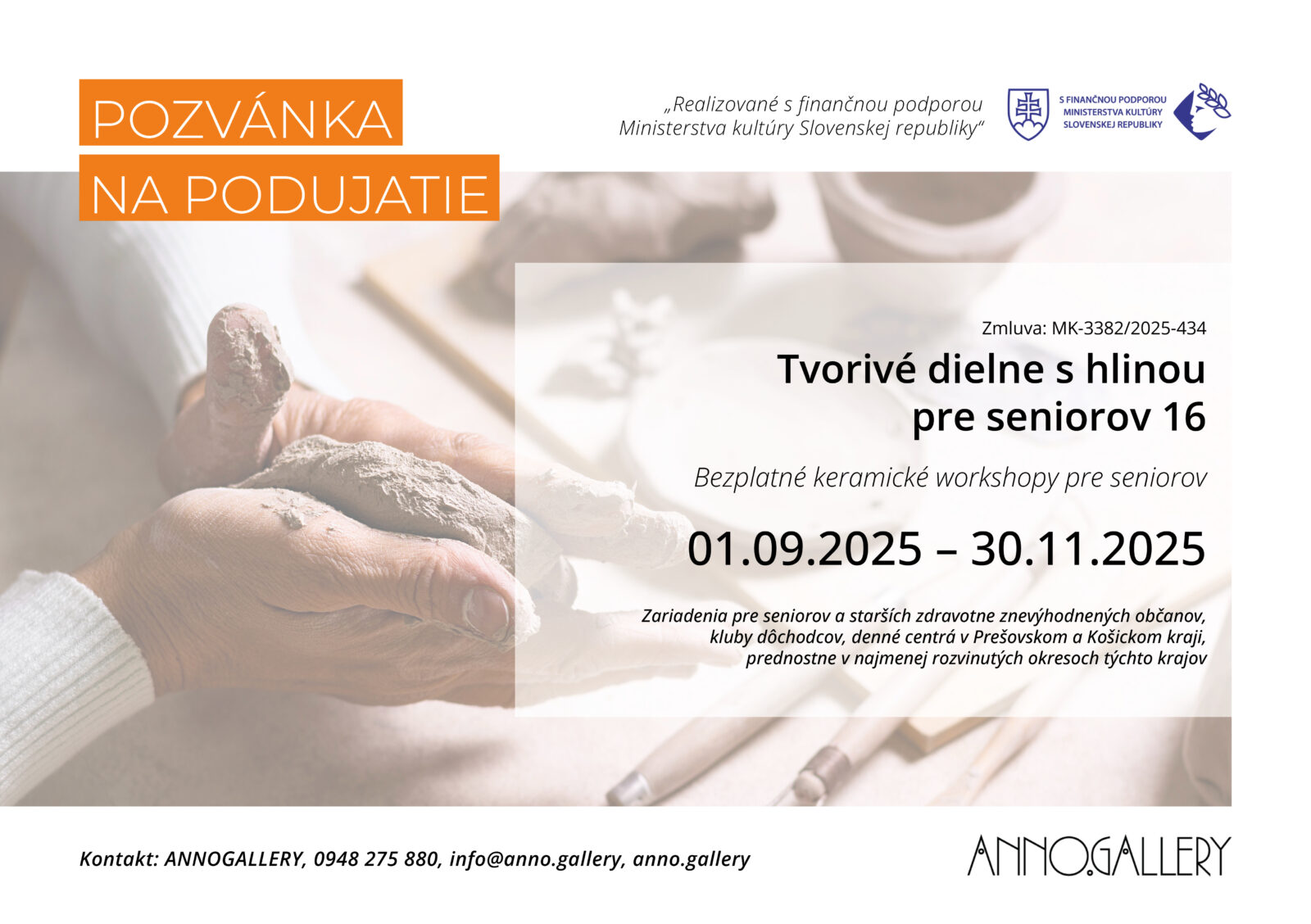 Tvorivé dielne pre seniorov 16 Pozvánka